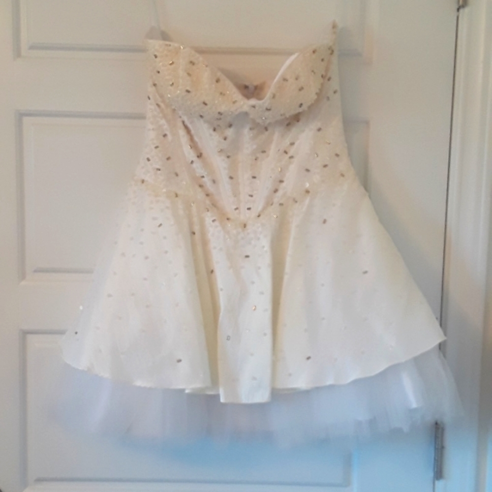 White Short Formal Dress